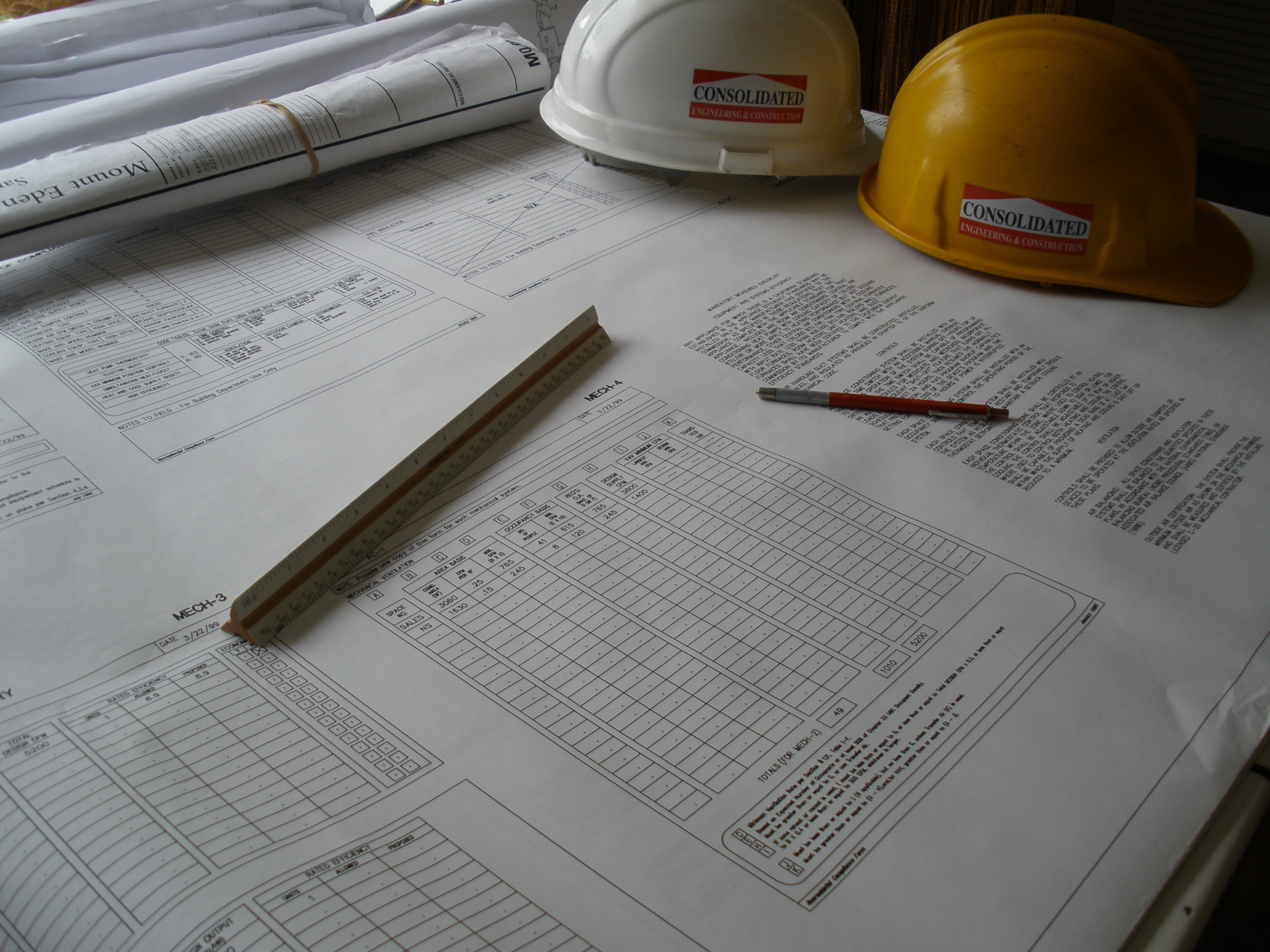 Hard hats & drawings